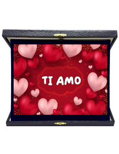 Targa con cofanetto rettangolare Cm. 23x19 - Ti amo