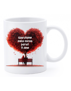 Tazza mug ceramica in scatola - Guardiamo dalla stessa parte! Ti amo