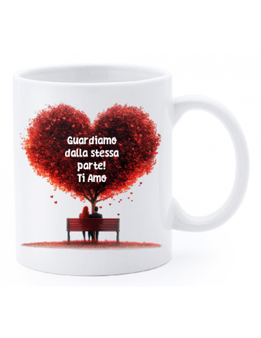 Tazza mug ceramica in scatola - Guardiamo dalla stessa parte! Ti amo