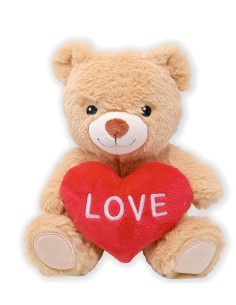 Peluche soft Orsetto Cm. 15 con cuore