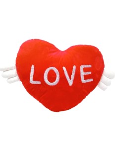 Cuore in peluche con ali Cm. 60x32 «Love»