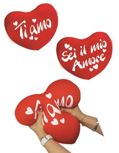 Cuscino cuore antistress Cm. 20 - Modelli assortiti