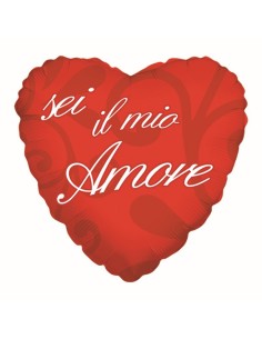 Palloncino mylar 18" Cm. 45 cuore "Sei il mio amore"