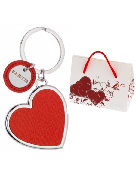 Portachiavi in metallo "Cuore" in bustina regalo - Modelli e colori assortiti