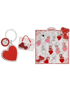 Portachiavi in metallo "Cuore" in bustina regalo - Modelli e colori assortiti 2
