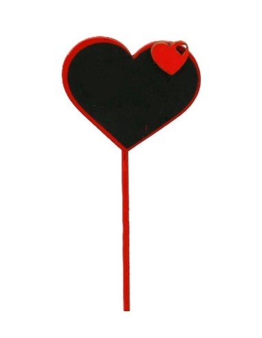 Set 24 pick in legno cuore con lavagnetta