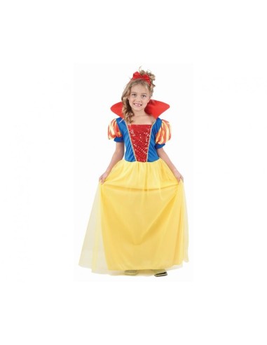 Costume completo Biancaneve – Vestito con colletto, fascia capelli – Cm. 120/130