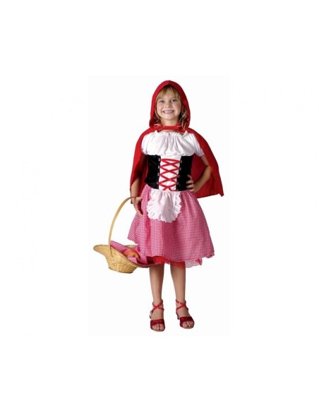 Costume completo Cappuccetto rosso – Maglia, gonna, mantello – Cm. 120/130