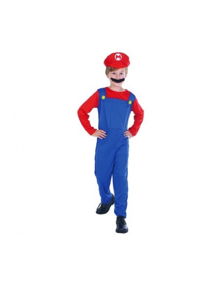 Costume completo Super Mario – Tuta e cappello – Cm. 120-130