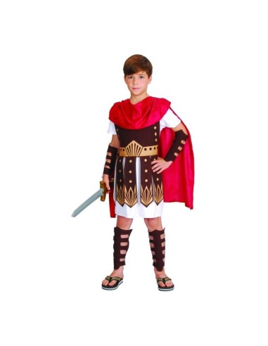 Costume completo gladiatore – Tunica, mantello, coprimani e gambe – Cm. 120/130