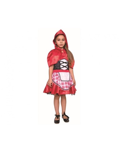 Costume completo Cappuccetto Rosso – Vestito + cappuccio – Cm. 120/130