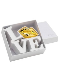 Scultura «Love» con bacio rosso Cm. 11x10 in scatola regalo 2
