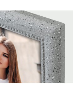 Portafoto in resina Cm. 17,5x22,5 - Foto Cm. 13x18 - Grigio 2