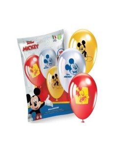 Palloncini Lattice Topolino Mickey Mouse - Blister 10 Pezzi