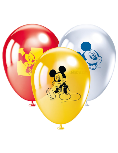 Palloncini Lattice Topolino Mickey Mouse - Blister 10 Pezzi