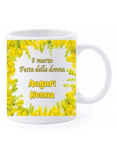 Tazza mug ceramica in scatola - 8 Marzo - Festa della donna - Auguri Nonna