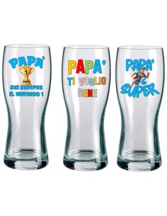 Pinta birra vetro in scatola regalo - Papà - Modelli assortiti