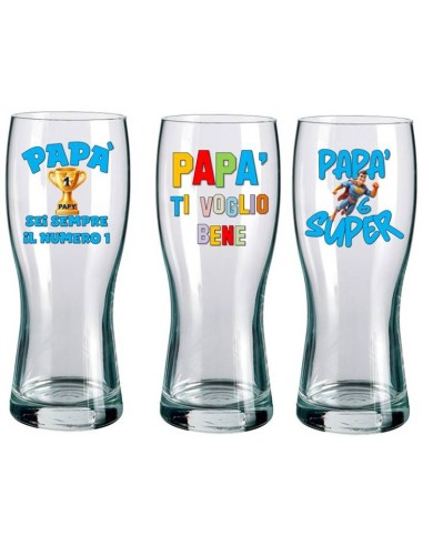 Pinta birra vetro in scatola regalo - Papà - Modelli assortiti