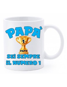 Tazza mug ceramica in scatola - Papà sei sempre il numero 1