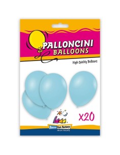 Palloncino Tinta Unita 9" Cm.25 Celeste baby - 20 Pezzi