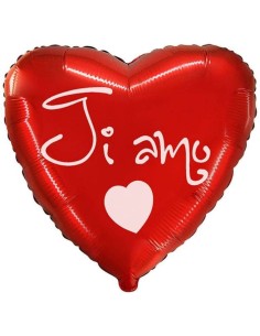 Palloncino mylar minishape 9" - Cuore Ti amo corsivo - Blister 5 pezzi