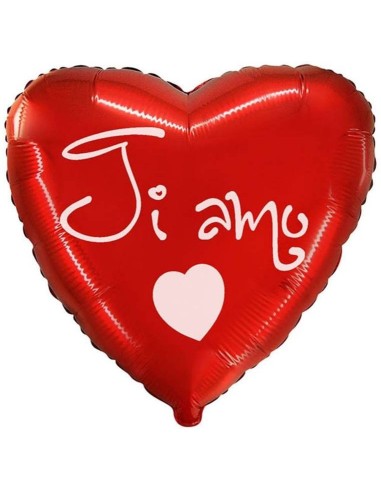 Palloncino mylar minishape 9" - Cuore Ti amo corsivo - Blister 5 pezzi