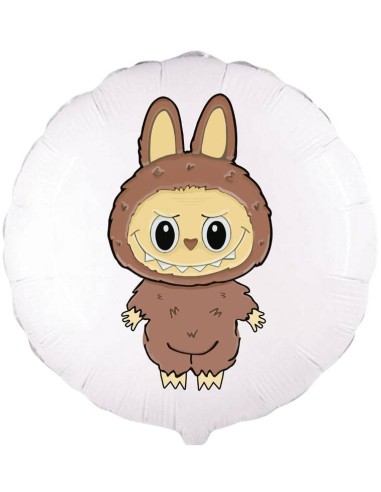 Palloncino mylar 18" Cm. 45 - Angry Bunny marrone