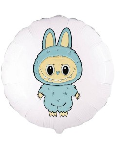 Palloncino mylar 18" Cm. 45 - Angry Bunny celeste