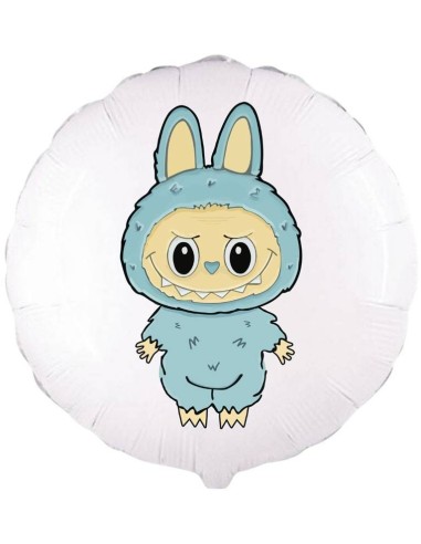 Palloncino mylar 18" Cm. 45 - Angry Bunny celeste