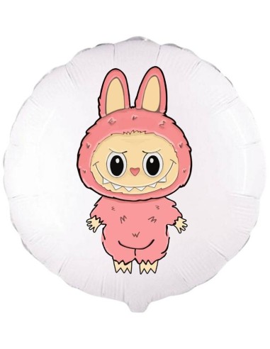 Palloncino mylar 18" Cm. 45 - Angry Bunny rosa