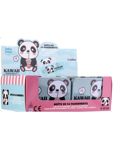 Scatola latta porta cerotti con 12 cerotti - Panda