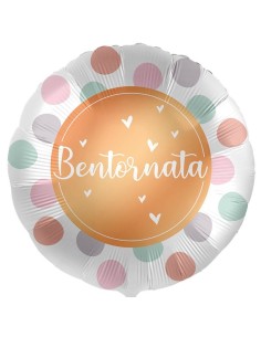 Palloncino mylar 18'' Cm. 45 - Rotondo - Bentornata