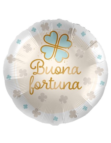Palloncino mylar 18'' Cm. 45 - Rotondo - Buona fortuna