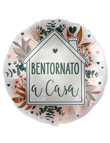 Palloncino mylar 18'' Cm. 45 - Rotondo - Bentornato a casa