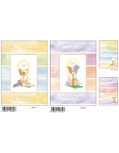 Biglietto auguri classico con foil oro - Prima Comunione 2