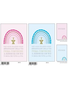 Biglietto auguri classico con foil oro - Prima Comunione 2