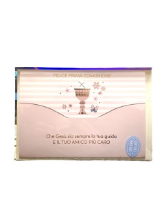 Biglietto auguri classico con portasoldi - Prima Comunione 2