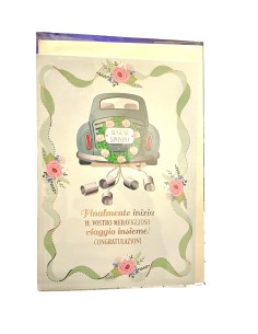 Biglietto auguri classico con foil oro - Matrimonio 2