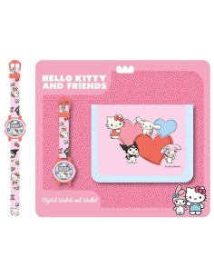 Set regalo con portafoglio e orologio da polso digitale - Hello Kitty