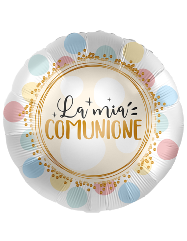 Palloncino mylar 18" Cm. 43 - Rotondo - La mia Comunione