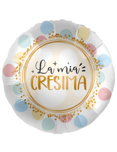 Palloncino mylar 18" Cm. 43 - Rotondo - La mia Cresima