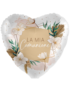 Palloncino mylar 18" Cm. 43 - Cuore - La mia Comunione