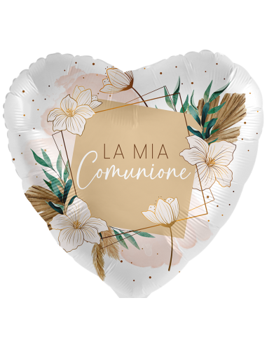 Palloncino mylar 18" Cm. 43 - Cuore - La mia Comunione