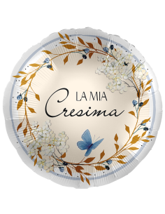 Palloncino mylar 18" Cm. 43 - Rotondo - La mia Cresima