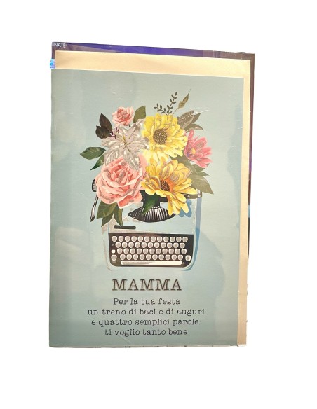 Biglietto auguri classico con foil - Mamma