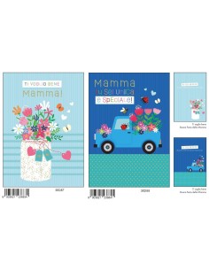 Biglietto auguri classico con foil oro - Mamma