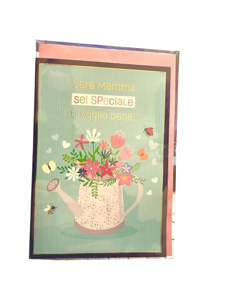 Biglietto auguri classico con foil oro - Mamma