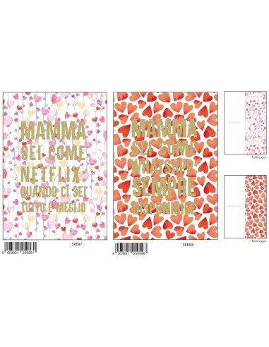 Biglietto auguri classico con foil oro - Mamma