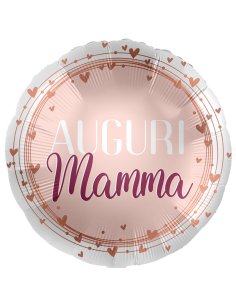 Palloncino mylar 18" Cm. 43 - Rotondo - Auguri Mamma