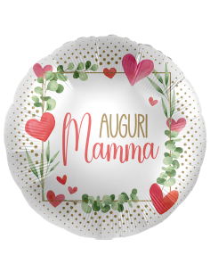Palloncino mylar 18" Cm. 43 - Rotondo - Auguri Mamma
